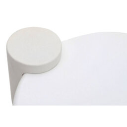 Wyld Haus Atlanta White Sculptural Round Coffee Table, Matte Wood Veneer, 1050mm - thumbnail 4