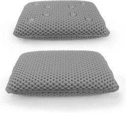 Premium Bath Pillow Waterproof Spa Headrest Cushion With 8 Suction Cups Soft Support For Head Neck And Shoulders Grey - thumbnail 6
