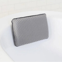 Premium Bath Pillow Waterproof Spa Headrest Cushion With 8 Suction Cups Soft Support For Head Neck And Shoulders Grey