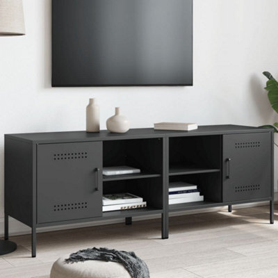 Berkfield Tv Cabinets 2 Pcs Black 68X39X50.5 Cm Steel - image 1
