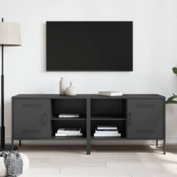 Berkfield Tv Cabinets 2 Pcs Black 68X39X50.5 Cm Steel - thumbnail 3