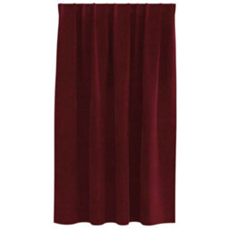 Berkfield Blackout Curtains With Top Tape 2 Pcs Wine Red Velvet - thumbnail 3