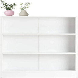 Bookcase Rack Display Storage Unit Free Standing Home Office Study White 3 Tiers - thumbnail 3