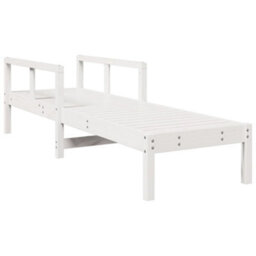 Walplus Sun Lounger White 199.5X62X55 Cm Solid Wood Pine - thumbnail 2