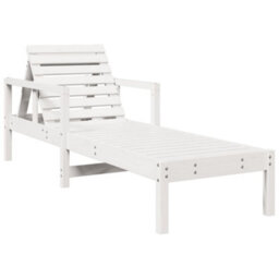 Walplus Sun Lounger White 199.5X62X55 Cm Solid Wood Pine - thumbnail 7