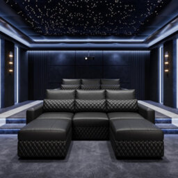 Valencia Pisa Top Grain Nappa 11000 Leather Lounge Sectional Three Seats Sofa Black Removable Back Cushions - thumbnail 6