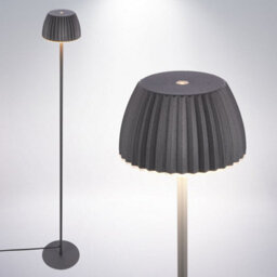 Briloner Led Floor Lamp Free Standing Warm Light Reading Usb-C 8W Dimmer 1240mm Black - thumbnail 2