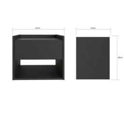 Gfw Harmony Wall Mounted Pair Of Bedside Tables Anthracite - thumbnail 5