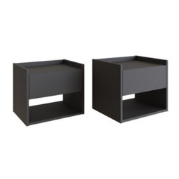 Gfw Harmony Wall Mounted Pair Of Bedside Tables Anthracite - thumbnail 3