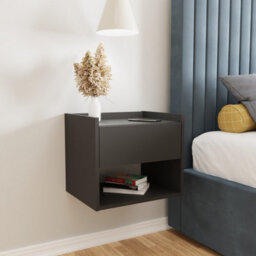 Gfw Harmony Wall Mounted Pair Of Bedside Tables Anthracite - thumbnail 1