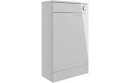 Modern Gloss Light Grey Bathroom Furniture Suite With Black Fittings - thumbnail 7