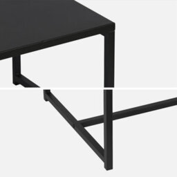 Sweeek - Metal Coffee Table With Metal Legs Industrielle Black 100X50X36 Cm - thumbnail 4