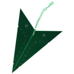 Beliani Set Of 2 Hanging Decorations Led Motti Star 60 Cm Emerald Green - thumbnail 7
