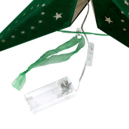 Beliani Set Of 2 Hanging Decorations Led Motti Star 60 Cm Emerald Green - thumbnail 8