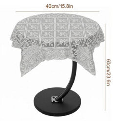 Black  Small C-Shape Sofa Side Table Couch Laptop End Table Coffee Tea Snack Desk Home - thumbnail 2