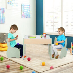 Gainoom Kids Study Green Desk Chair Set Reading Playing Stand Ergonomic Writing Table Set For Toddlers - thumbnail 3