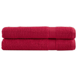 Berkfield Premium Sauna Towels Solund 2 Pcs Red 80X200 Cm 600 Gsm