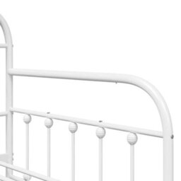 Berkfield Modern Daybed Frame White 107X203 Cm Steel - thumbnail 8