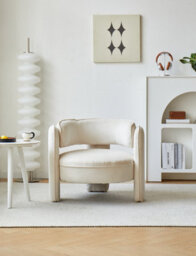 Nordlys Beige Corduroy Chair Modern Design Style Living Room - thumbnail 3