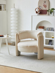 Nordlys Beige Corduroy Chair Modern Design Style Living Room - thumbnail 4