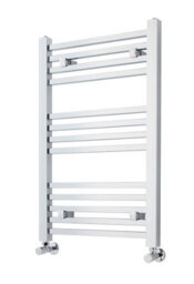 Balterley Contemporary Heated Vertical Towel Ladder Rail With Square Rails, 782 Btu, 800mm X 500mm Bathroom Radiator - Chrome - thumbnail 1
