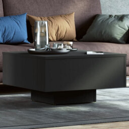 Berkfield Durable Coffee Table Black 60X60X31.5 Cm Engineered Wood - thumbnail 2