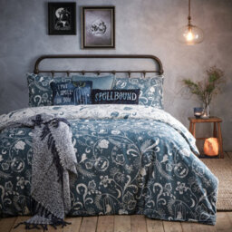Furn. Spellbound 100% Brushed Cotton Duvet Set, Single, Grey