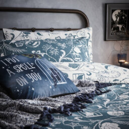 Furn. Spellbound 100% Brushed Cotton Duvet Set, Single, Grey - thumbnail 2