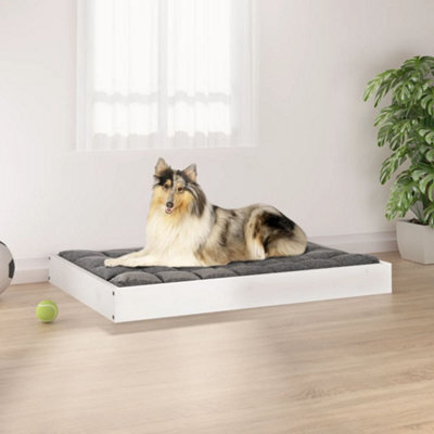 Vidaxl Dog Bed White 91,5X64X9 Cm Solid Wood Pine - image 1