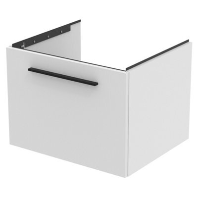 Ideal Standard I.life B Matt White Wood Effect Wall-Mounted Bathroom Vanity Unit (H) 440mm (W) 600mm - image 1