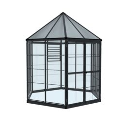 Palram - Canopia Oasis™ 8X6 Ft Grey Polycarbonate (Pc) Hexagonal Greenhouse - thumbnail 8