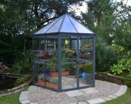 Palram - Canopia Oasis™ 8X6 Ft Grey Polycarbonate (Pc) Hexagonal Greenhouse - thumbnail 7