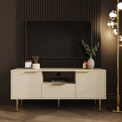 Azariah Tv Unit Glam Living Room Media Cabinet With Storage And Stylish Design - image 1