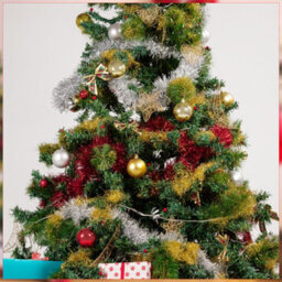 Neel Blue Rainbow Metallic Shiny Christmas Tinsel Garland For Xmas Tree & Home Decorations, 2M X 9Cm - thumbnail 7