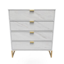 Tamworth 4 Drawer Chest Of Drawers In Marble (Ready Assembled)