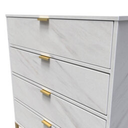 Tamworth 4 Drawer Chest Of Drawers In Marble (Ready Assembled) - thumbnail 4