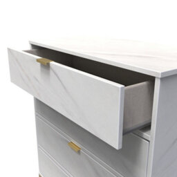 Tamworth 4 Drawer Chest Of Drawers In Marble (Ready Assembled) - thumbnail 5