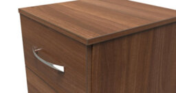 Hampshire 2 Drawer Compact Bedside Cabinet In Noche Walnut (Ready Assembled) - thumbnail 4