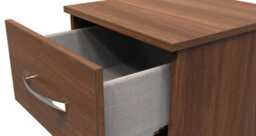 Hampshire 2 Drawer Compact Bedside Cabinet In Noche Walnut (Ready Assembled) - thumbnail 5