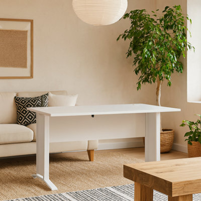 Wyld Haus Dris White 150Cm Office Desk By - Minimalist Danish Wooden Desk - image 1