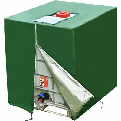 1000L Uv-Resistant 420D Ibc Water Tank Cover With Drawstring And Zipper (120 100 116Cm) - image 1