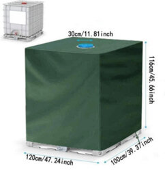 1000L Uv-Resistant 420D Ibc Water Tank Cover With Drawstring And Zipper (120 100 116Cm) - thumbnail 5