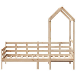 Berkfield Day Bed With Roof Without Mattress 80X200 Cm Solid Wood - thumbnail 4