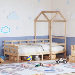Berkfield Day Bed With Roof Without Mattress 80X200 Cm Solid Wood - thumbnail 1