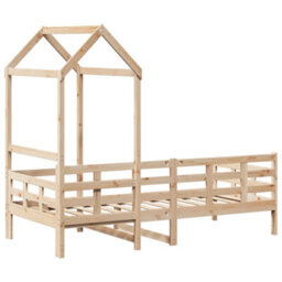 Berkfield Day Bed With Roof Without Mattress 80X200 Cm Solid Wood - thumbnail 8