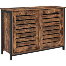 Songmics Sideboard, Kitchen Cabinet With Sliding Doors, Chest Of Drawers, Living Room, Hall, Kitchen, Home Office, Steel Frame - thumbnail 3