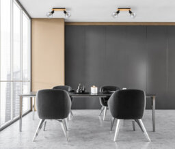 Luminosa Lighting Luminosa Barel Twin Ceiling Spotlight Black, Wooden 2Xe27 - thumbnail 3