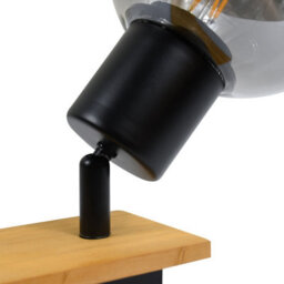 Luminosa Lighting Luminosa Barel Twin Ceiling Spotlight Black, Wooden 2Xe27 - thumbnail 2