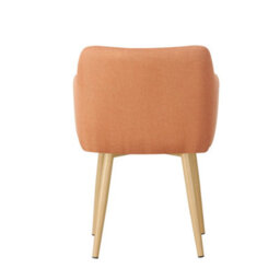 Mof Classic Fabric Tub Chair Wing Back Armchair Sofa Vanity Bedroom Dressing Chair K5 (Orange) - thumbnail 5
