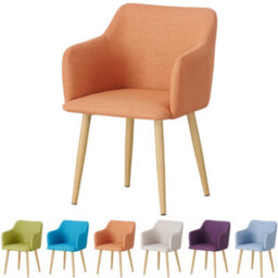 Mof Classic Fabric Tub Chair Wing Back Armchair Sofa Vanity Bedroom Dressing Chair K5 (Orange)
